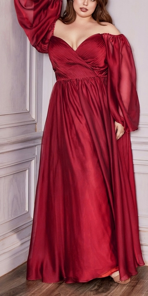 COPY - Plus size long sleeve formal evening bridesmaid mother of the bride dress - Picture 10 of 11